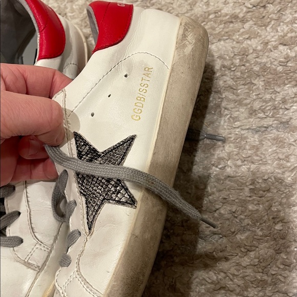 Golden Goose White and Red
Distressed Sneakers Size 8 - Picture 9 of 11